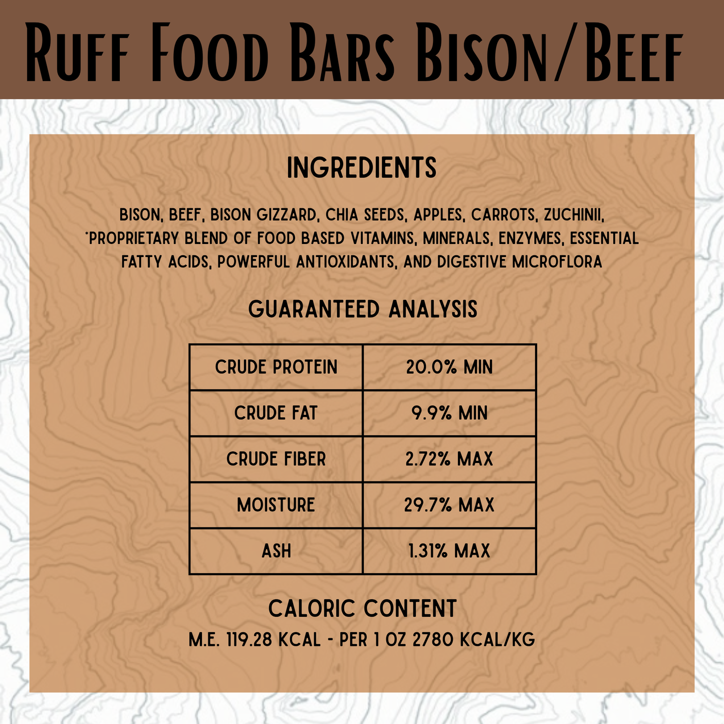 Bison/Beef Ruff Food Bars
